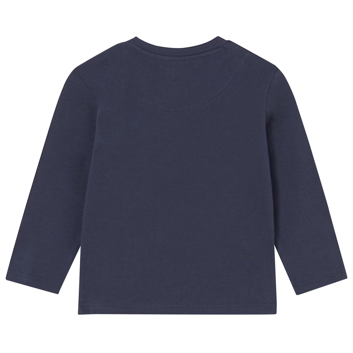 Younger Boys Navy Blue Logo Long Sleeve Top, 4, hi-res