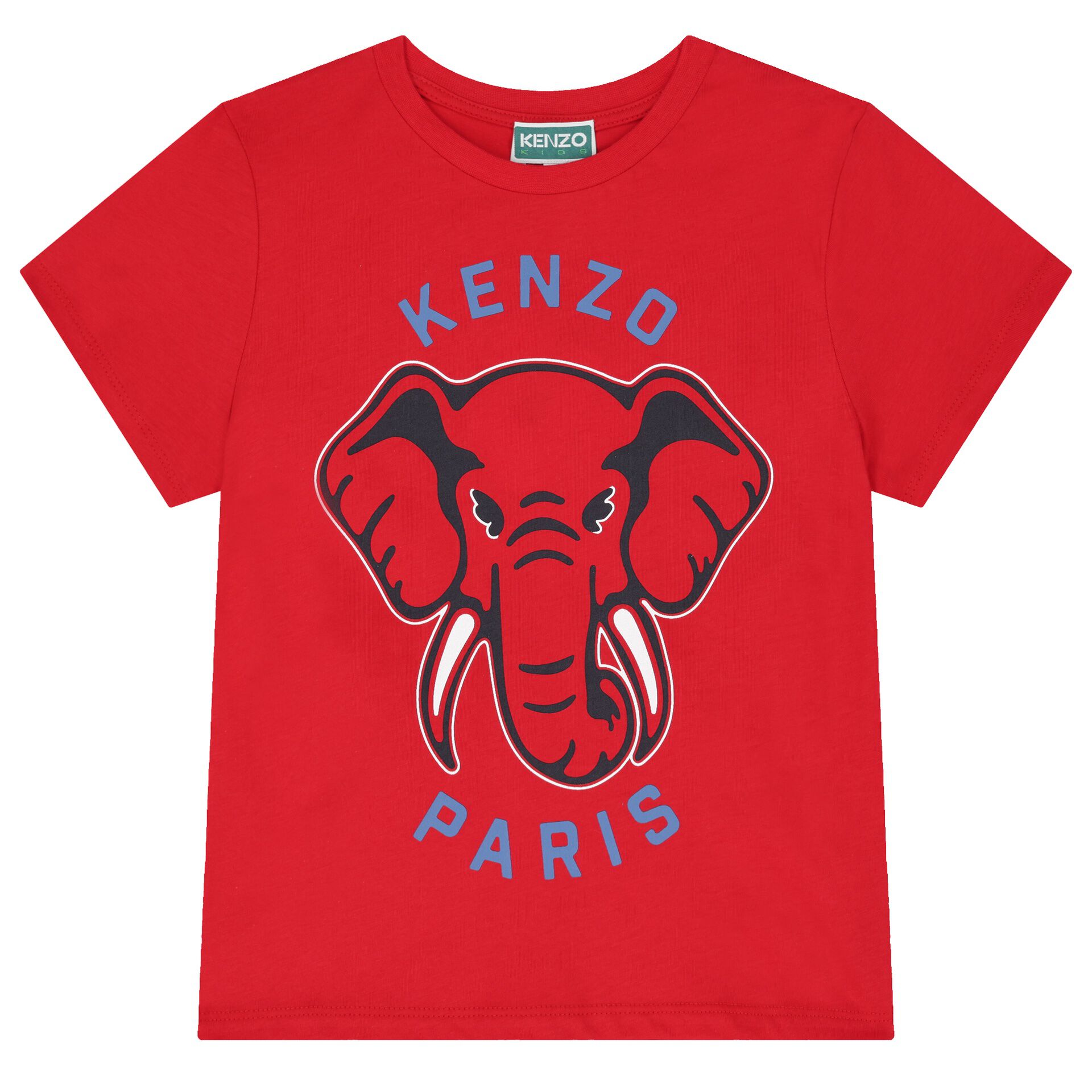 KENZO KIDS Boys Red Elephant Logo T Shirt Junior Couture UAE