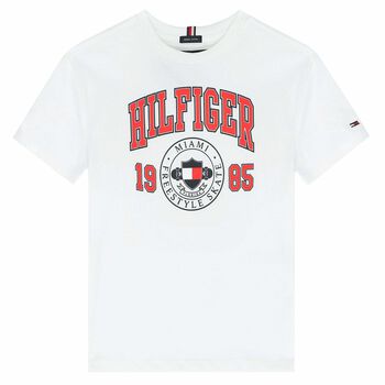 Boys White Logo T-Shirt