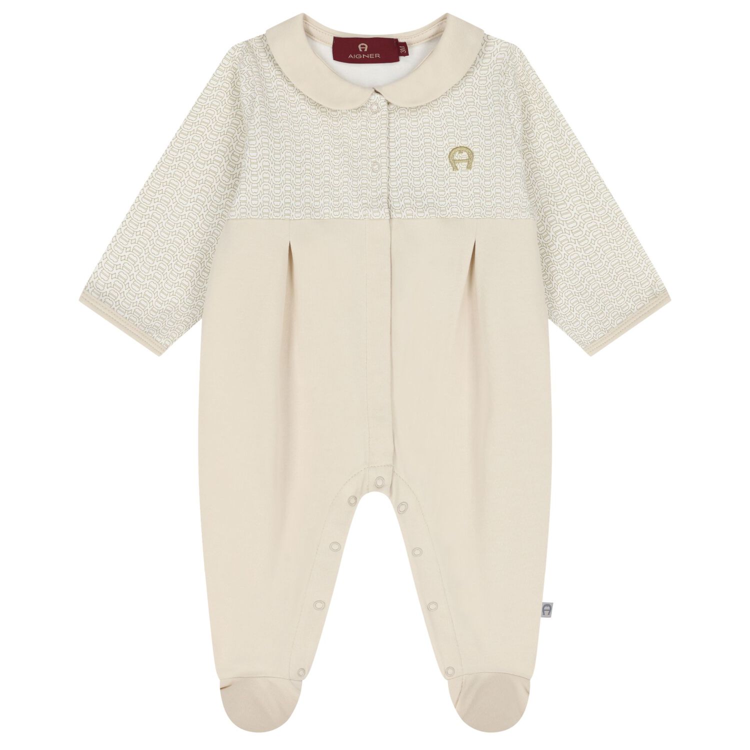 Ivory & Gold Logo Babygrow Gift Set, 1, hi-res