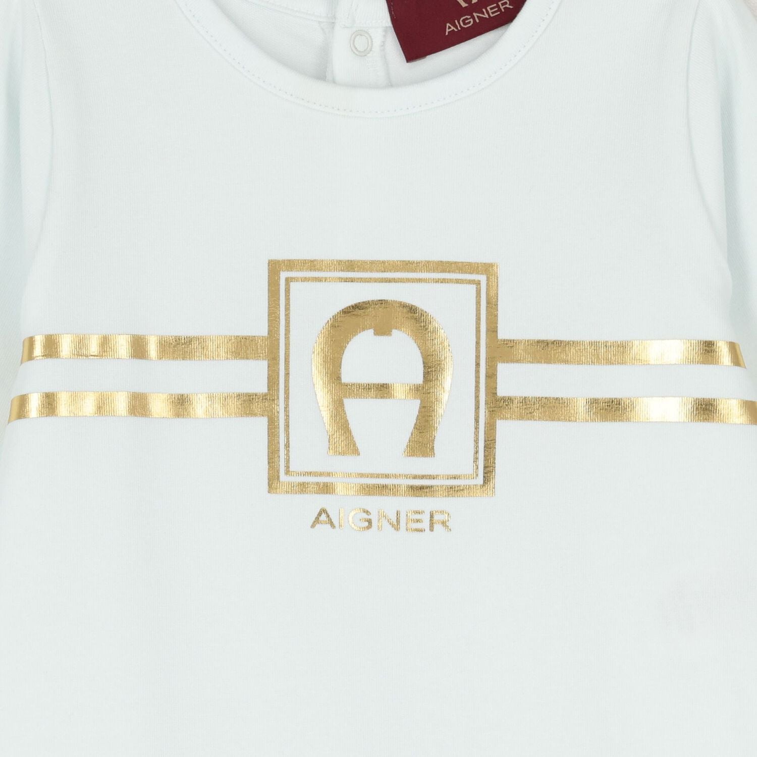 Baby Boys Blue & Gold Logo Romper, 3, hi-res