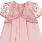 Girls Pink Chiffon Cape Dress , 1, hi-res