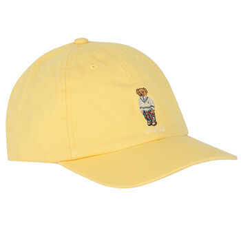 Boys Yellow Polo Bear Cap