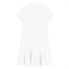 Girls White Logo Polo Dress, 2, hi-res