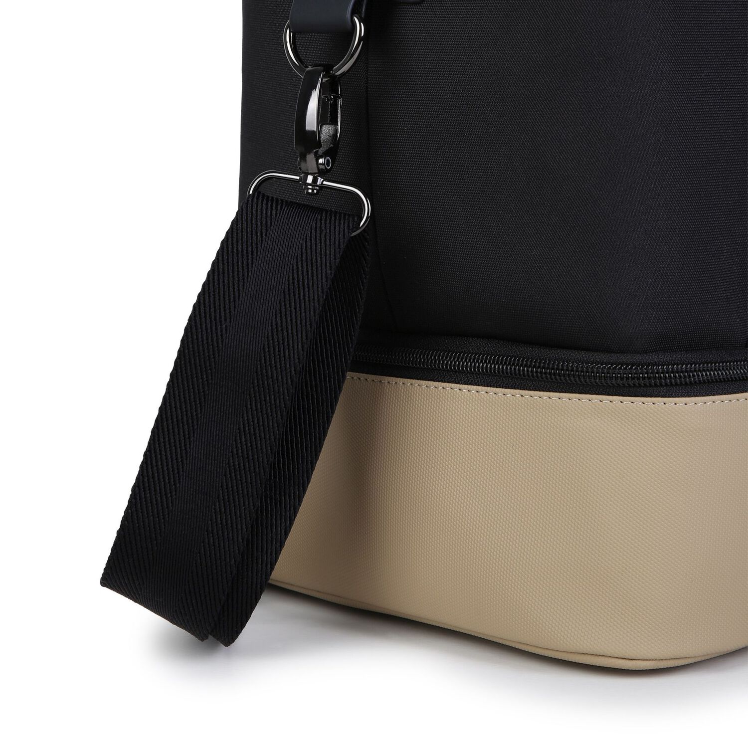Black & Beige Logo Changing Bag ( 39CM ), 1, hi-res