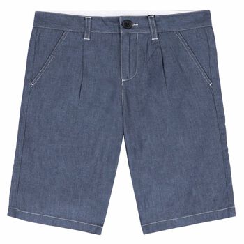 Boys Blue Cotton Shorts