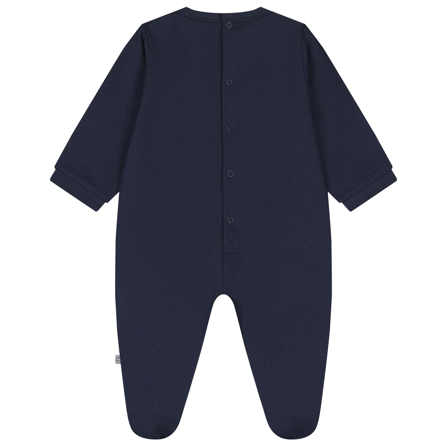 Baby Boys Navy Blue Logo Babygrow, 3, hi-res image number null