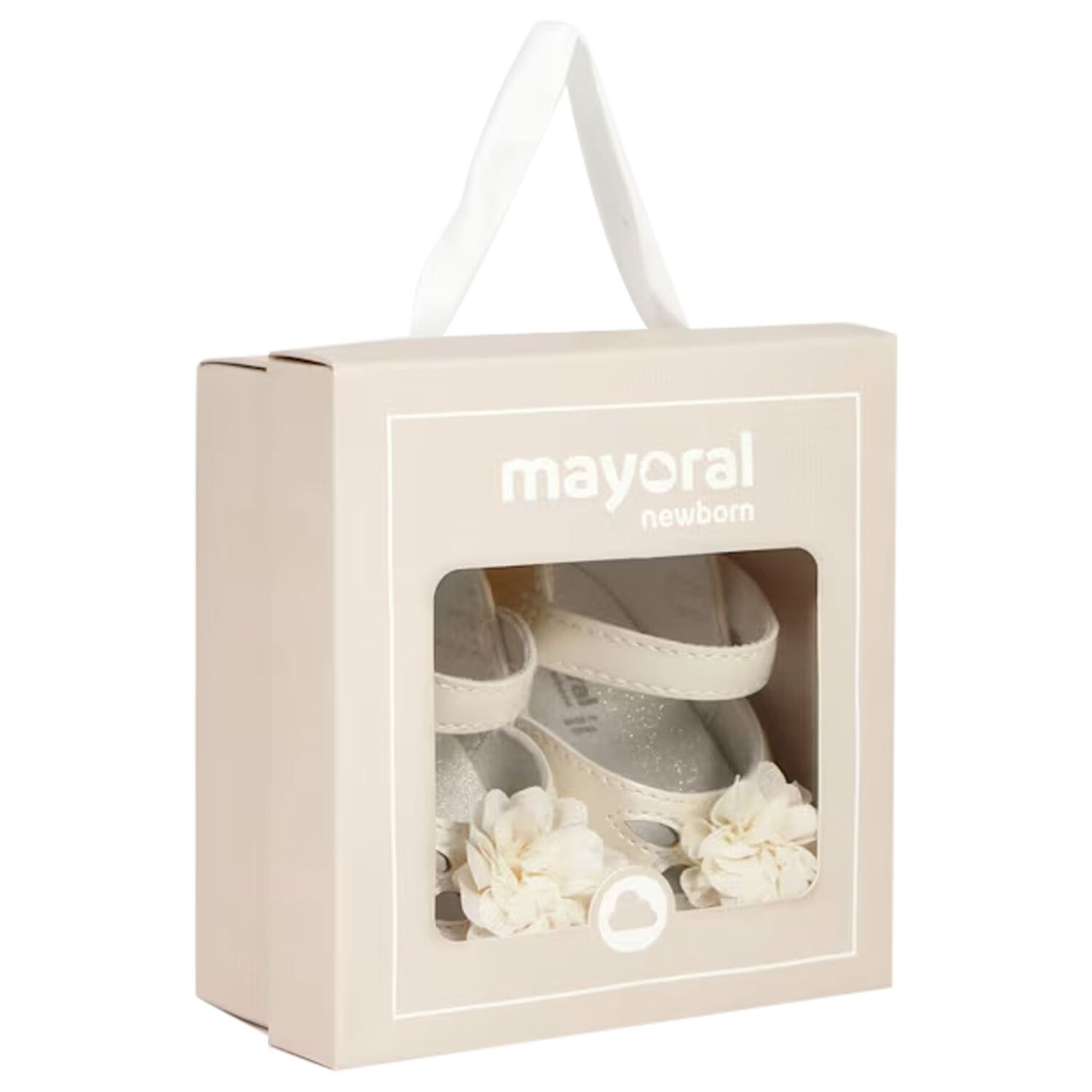 Baby Girls Ivory Flower Pre Walker Shoes, 1, hi-res