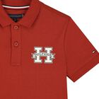 Boys Red Logo Polo Shirt, 1, hi-res