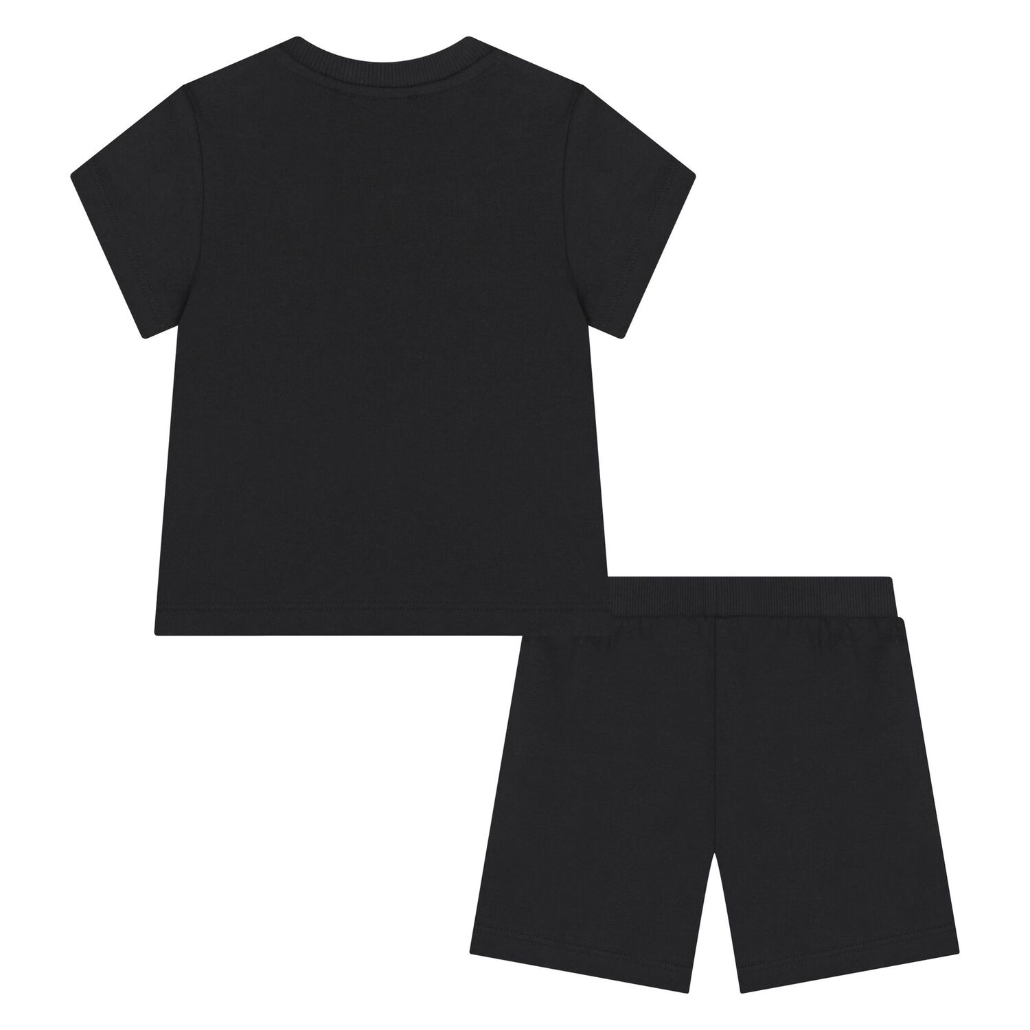 Younger Black Teddy Bear Shorts Set, 2, hi-res