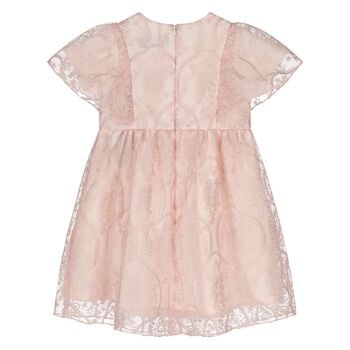 Younger Girls Pink Logo Dress