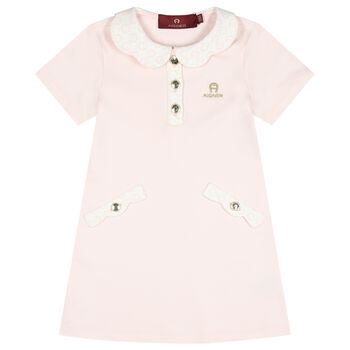 Younger Girls Pink Logo Dress
