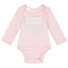 Baby Girls White & Pink Logo Bodysuits ( 3-Pack ), 1, hi-res