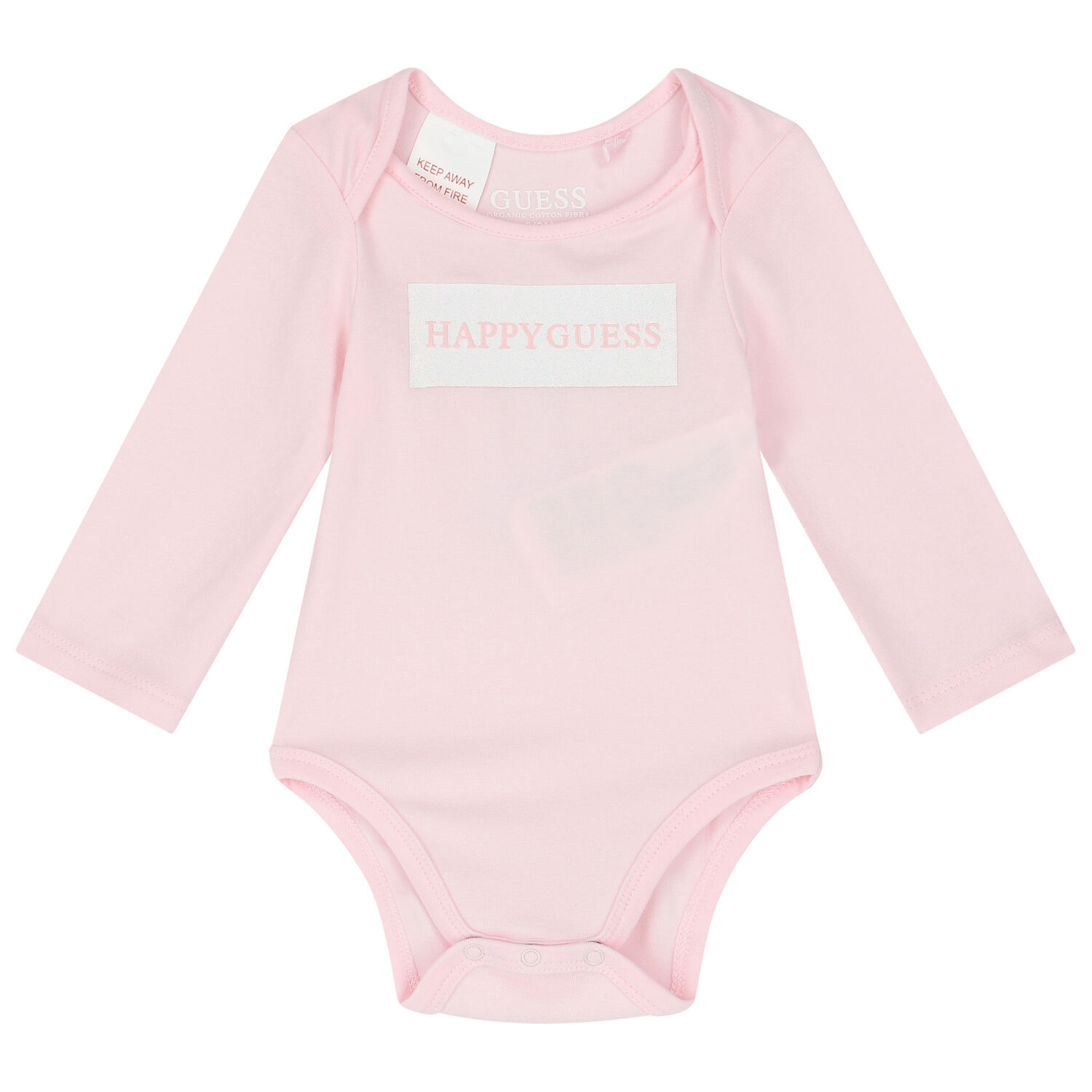 Baby Girls White & Pink Logo Bodysuits ( 3-Pack ), 1, hi-res