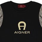 فستان بنات بالشعار باللون الأسود والذهبي, 1, hi-res