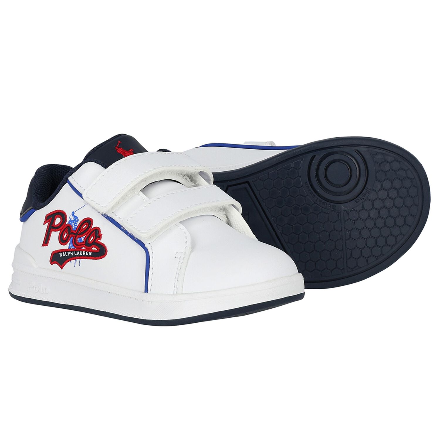 حذاء أولاد رياضي بالشعار باللون الأبيض, 1, hi-res