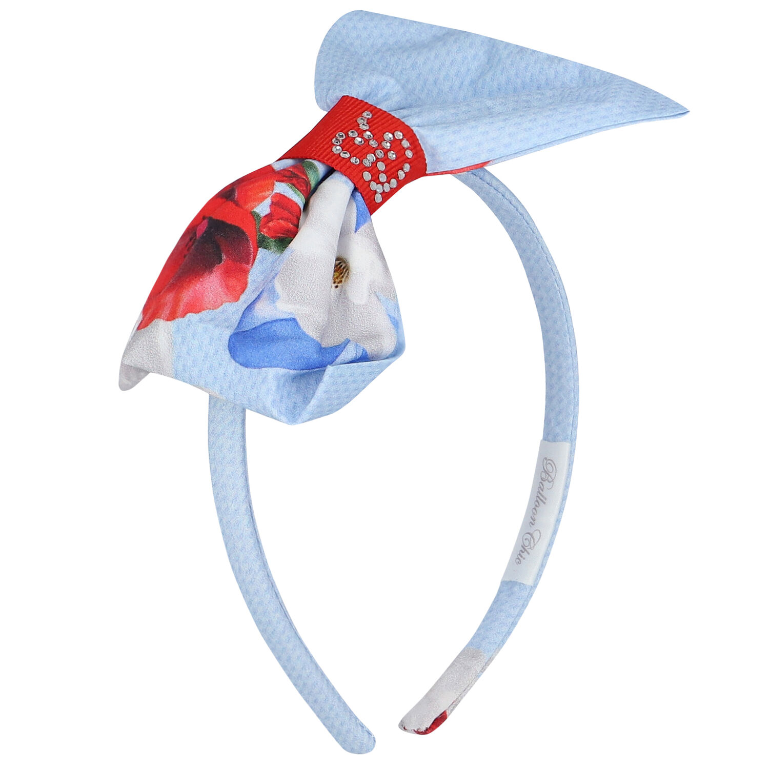 طوق شعر بنات بالزهور باللون الأزرق, 1, hi-res image number null