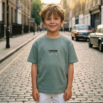Boys Green Skate T-Shirt