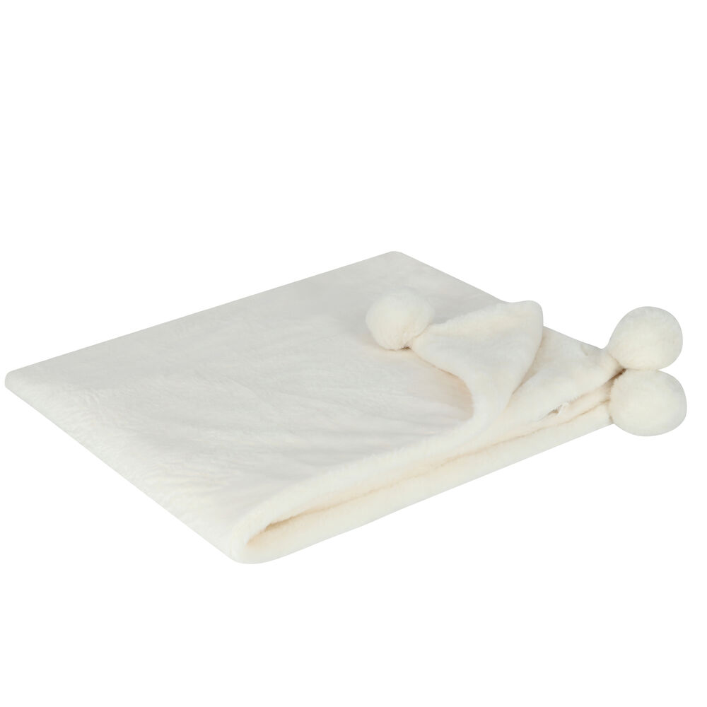 Mayoral Ivory Fur Baby Blanket Junior Couture UAE