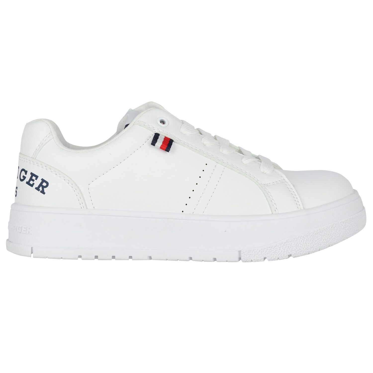 White Logo Trainers, 1, hi-res