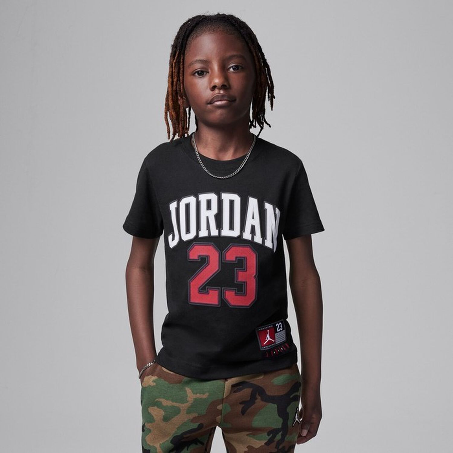 Boys Black Jordan T-Shirt, 2, hi-res