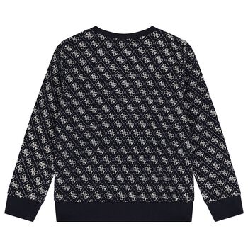 Boys Navy Blue Logo Sweatshirt