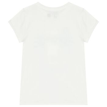 Girls White Polo Bear T-Shirt 