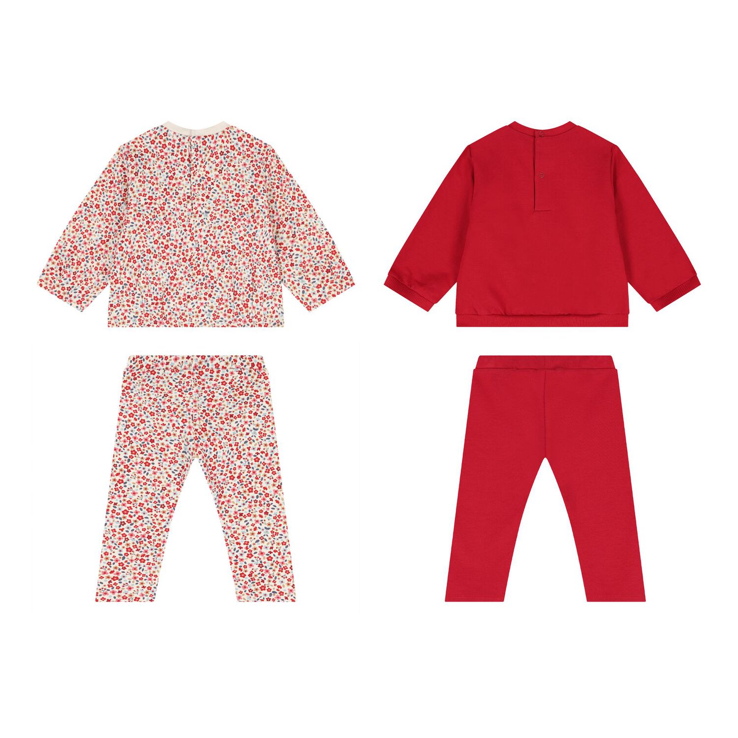 Baby Girls Multi-Coloured Floral Leggings Set ( 2-Pack ), 2, hi-res