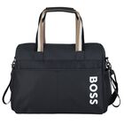 Black Logo Baby Changing Bag, 1, hi-res