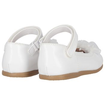 Younger Girls White Patent Shoes