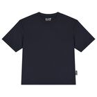 Boys Navy Blue Logo T-Shirt, 3, hi-res