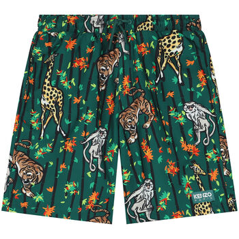 Boys Green Bamboo Swim Shorts