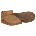 Girls Beige Classic Ultra Mini Suede Boots , 1, hi-res