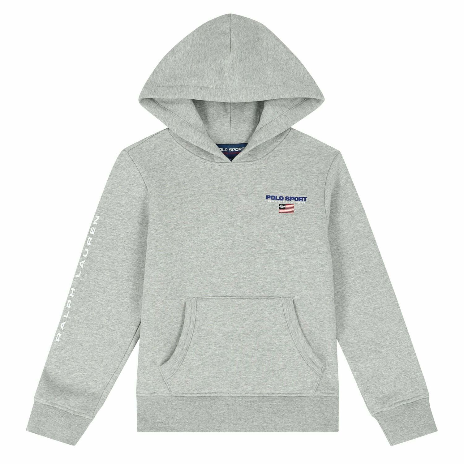 Boys Grey Logo Hooded Top, 1, hi-res image number null