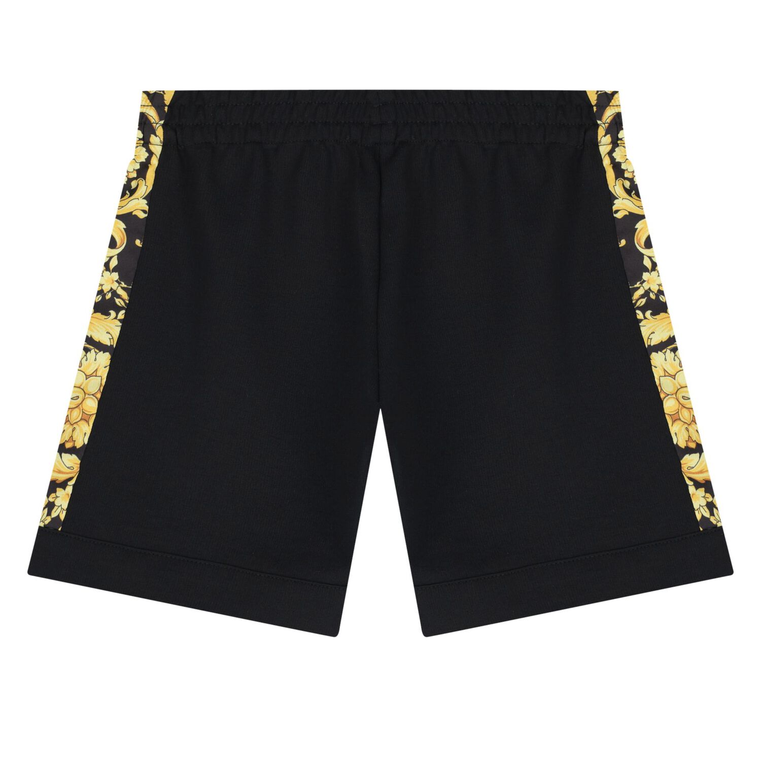 Younger Boys Black Barroco Shorts, 1, hi-res