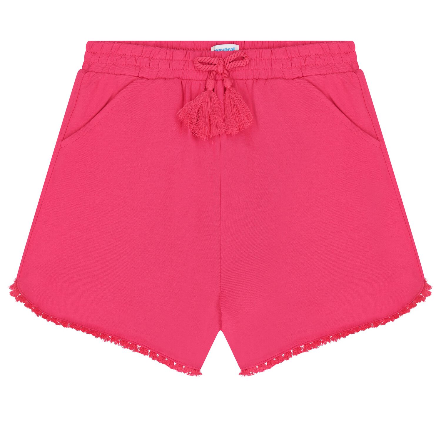 Girls Pink Fringe Shorts, 2, hi-res