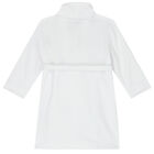 Boys White Polo Bear Bathrobe, 1, hi-res