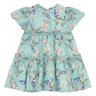 Younger Girls Blue Butterflies Logo Dress, 2, hi-res