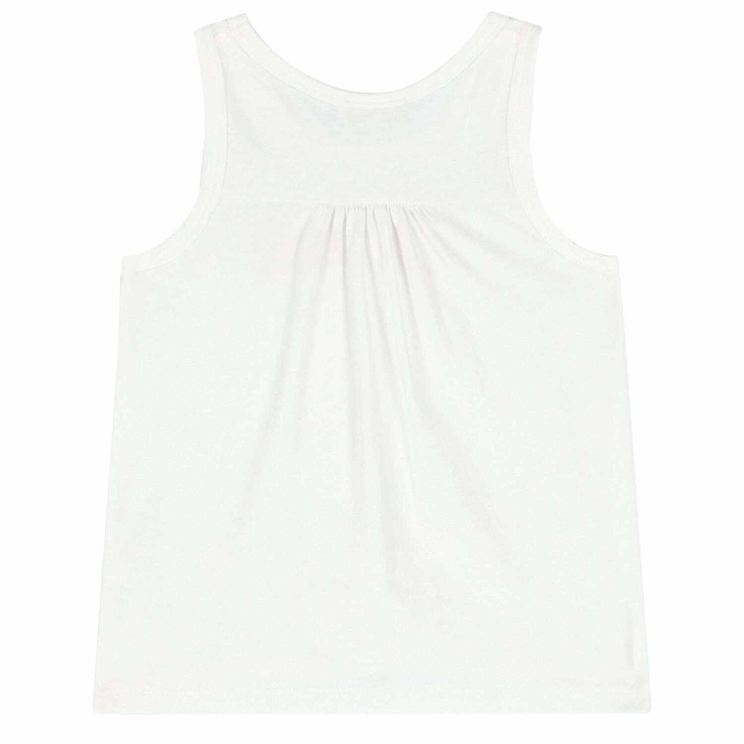 Girls White Sequin Logo Top, 1, hi-res image number null