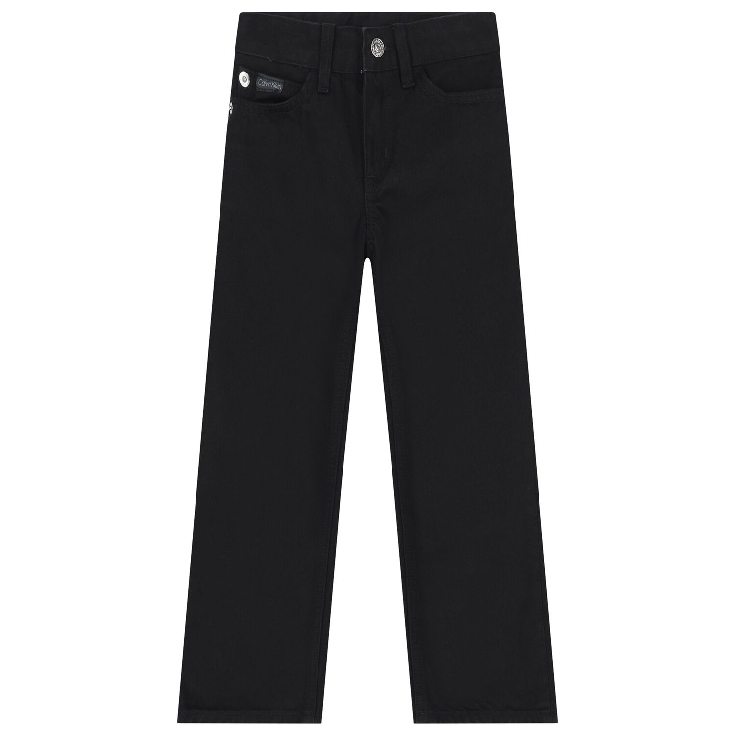 Girls Black Logo Jeans, 1, hi-res