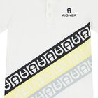 Boys White Logo Polo Shirt, 1, hi-res