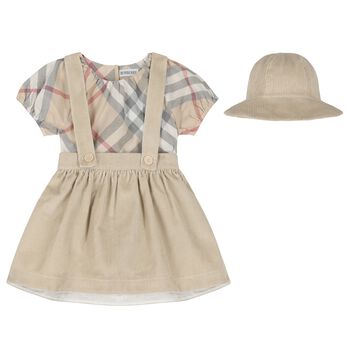 Baby Girls Beige Skirt Gift Set