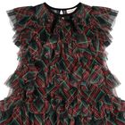 Girls Black, Green & Red Etta Tartan Tulle Dress, 1, hi-res