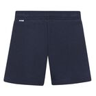 Younger Boys Navy Blue Logo Shorts, 3, hi-res