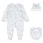Baby Boys White & Blue Africa Babygrow Gift Set, 1, hi-res