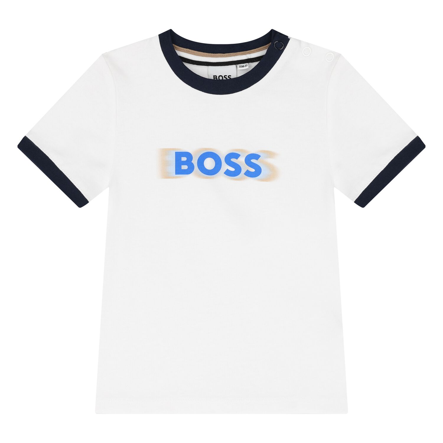 Younger Boys White Logo T-Shirt, 1, hi-res image number null