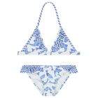 Girls White & Blue Fish Bikini, 1, hi-res