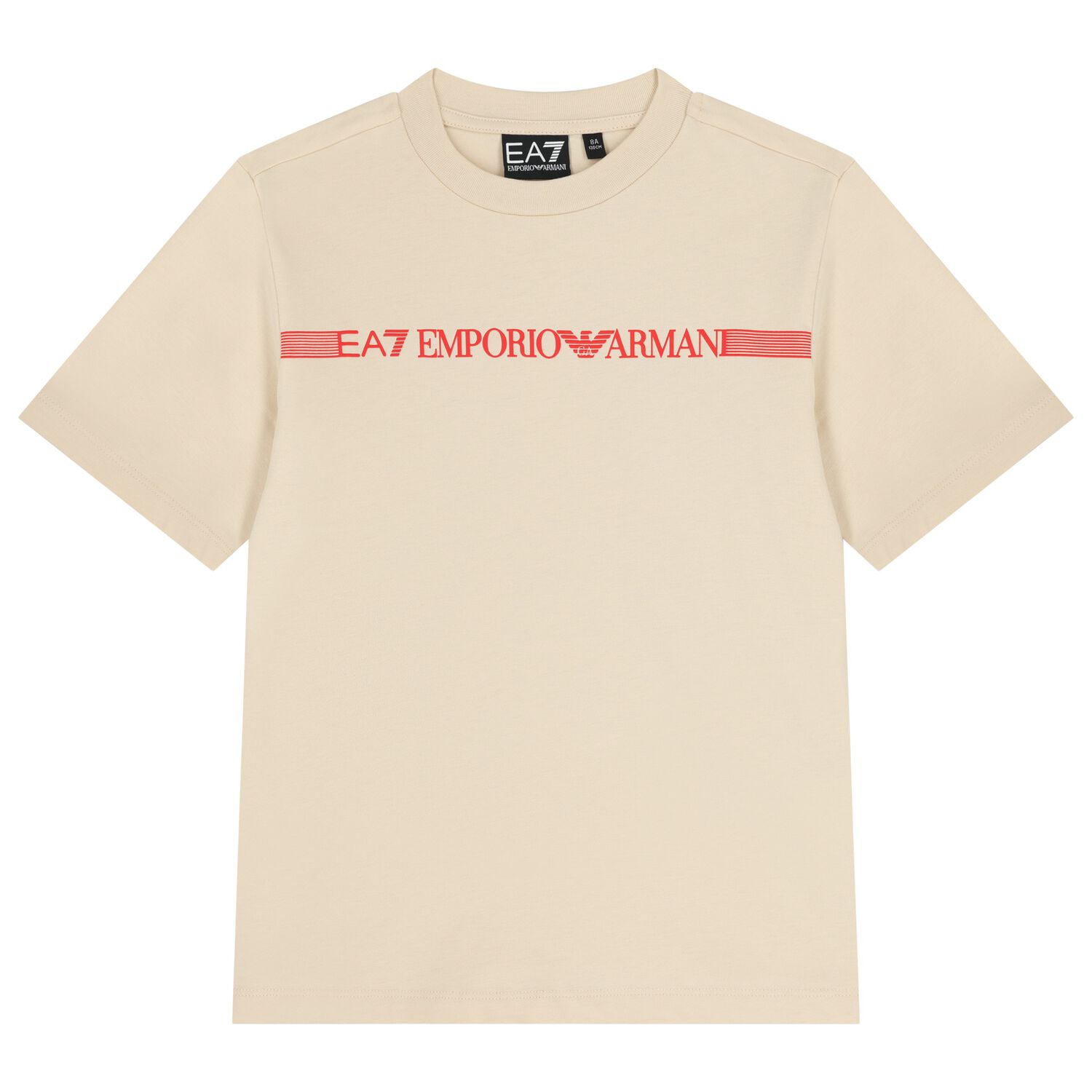 Boys Beige Logo T-Shirt, 2, hi-res