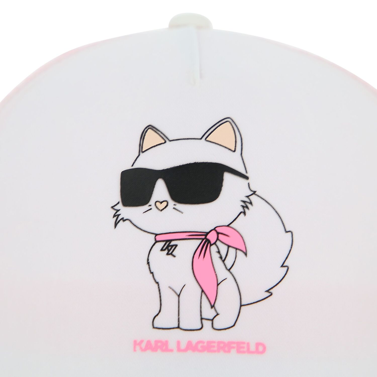 Girls White & Pink Choupette Cap, 1, hi-res