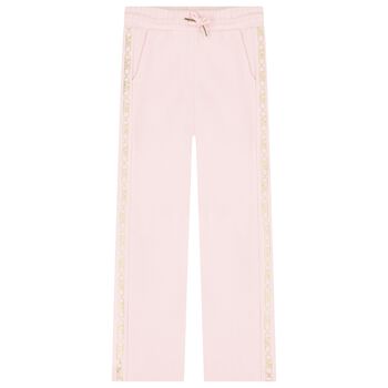 Girls Pink Logo Joggers